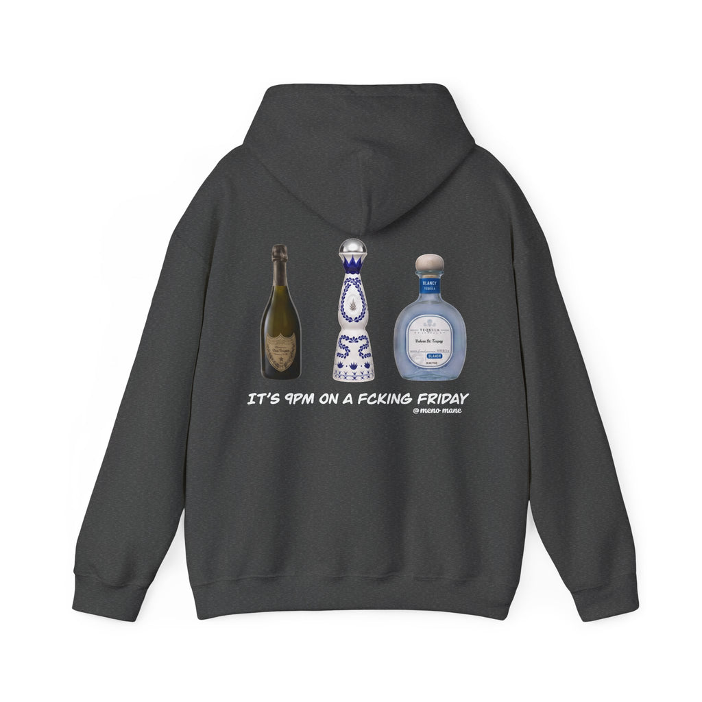Tequila & Champagne Bottle Hoodie — Party Spirits Back Print